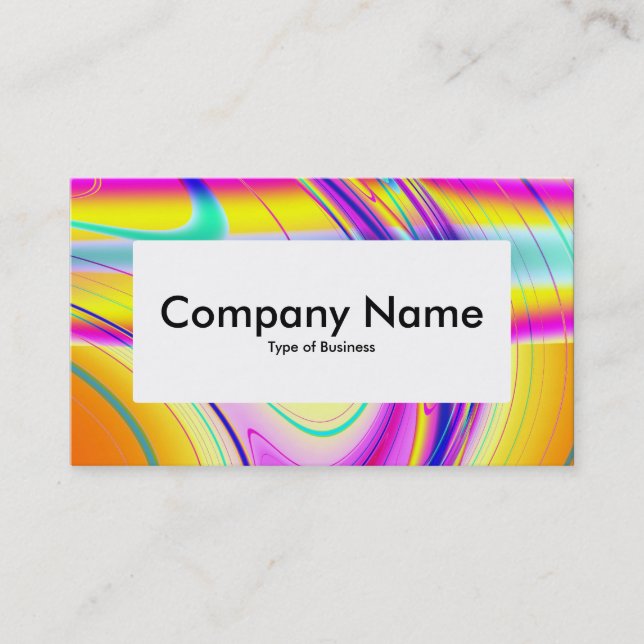 Centre Label v4 - Fractal Abstract 061012f Business Card (Front)