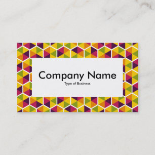 Centre Label v4 - Hexagon Pattern Business Card