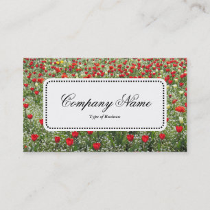Centre Label v5 - Bed of Tulips Business Card