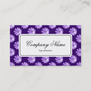 Centre Label v5 - Daisies - Purple Business Card
