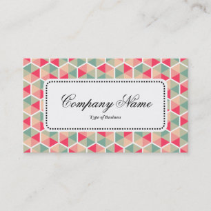 Centre Label v5 - Hexagon Pattern 04 Business Card