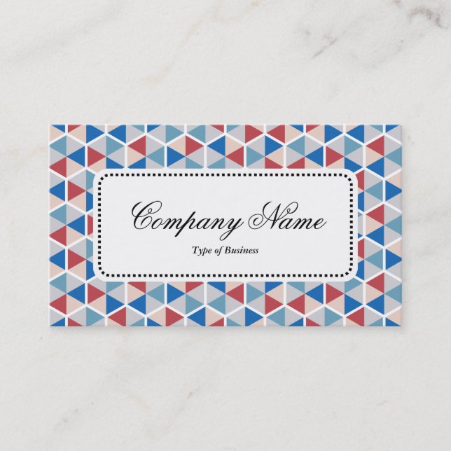 Centre Label v5 - Hexagon Pattern 05 Business Card (Front)
