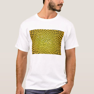 Centre of giant Sunflower (Helianthus annuus) T-Shirt