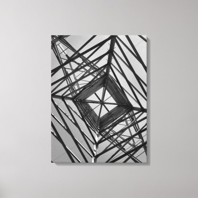 Centre of Metal Tower Canvas Print (Front)