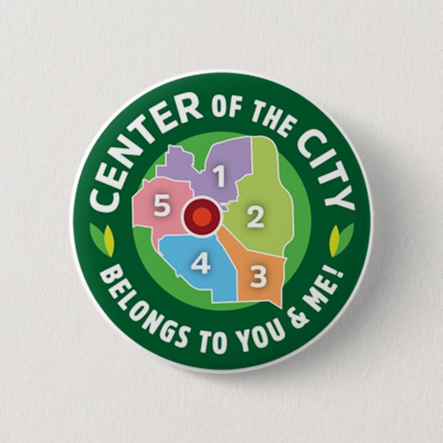 Centre of the City 2 Inch Round Button (Front)