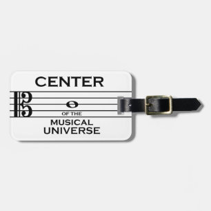 Centre of the Musical Universe Alto Clef Design Luggage Tag