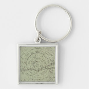 Centre of the Southern Sky map Keychain
