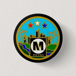 Centre Seal- Los Angeles Metro Buses 1 Inch Round Button