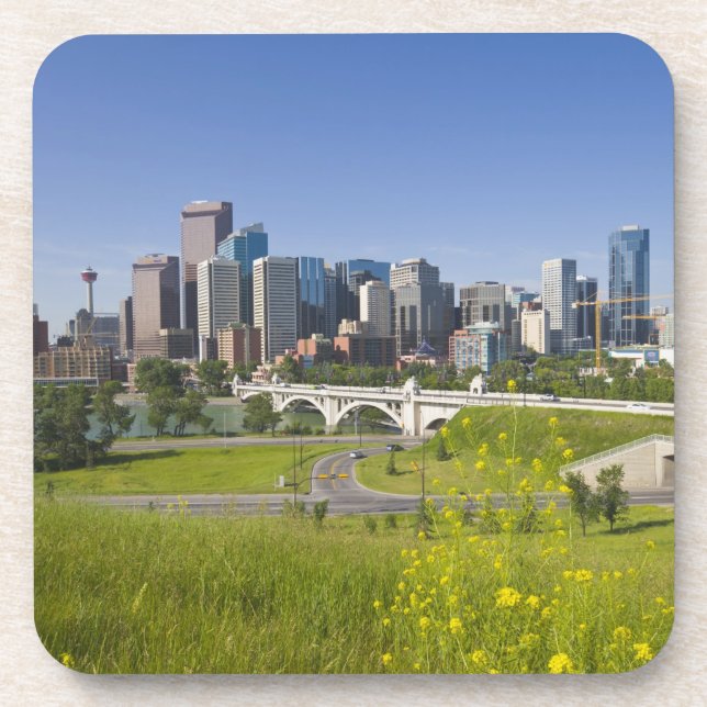 Centre St Bridge and Downtown Calgary, Alberta, 2 Coaster (Front)