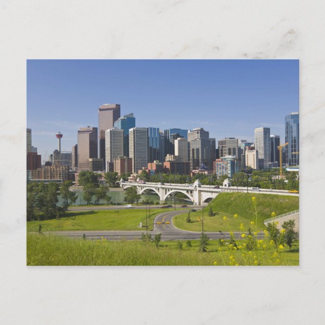 Centre St Bridge and Downtown Calgary, Alberta, Postcard (Front)