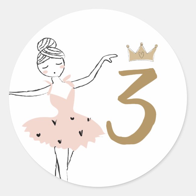 Centre Stage Birthday Party  Classic Round Sticker (Front)