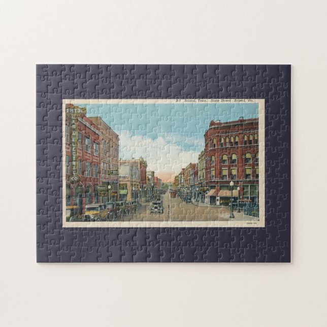 Centre-ville Bristol VA TN État St. Jigsaw Puzzle (Horizontal)
