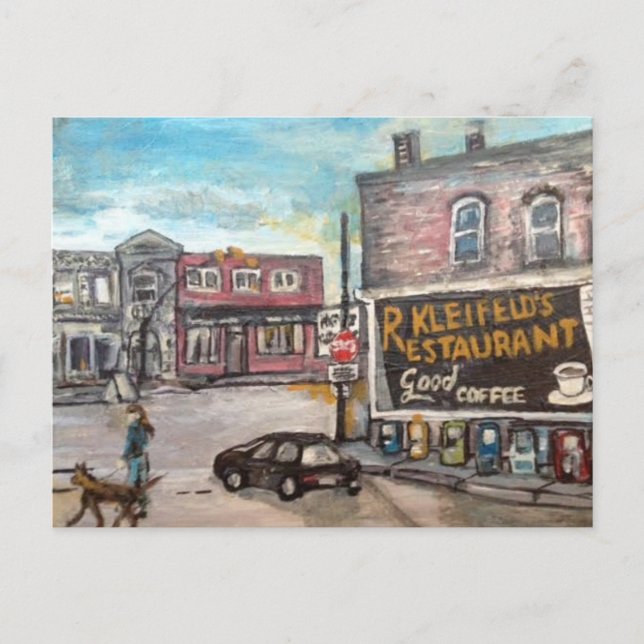 Centre-ville de Willoughby, carte postale Peinture (Devant)