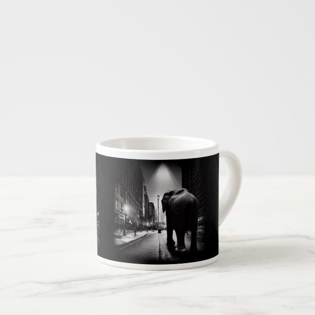 Centre-ville Elephant Espresso Mug (Devant droit)
