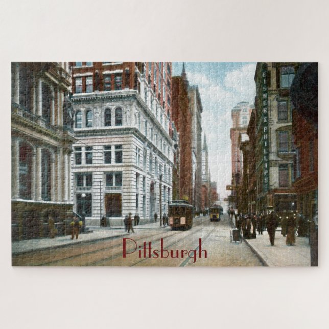 Centre-Ville vintage Pittsburgh Grand Puzzle (Horizontal)