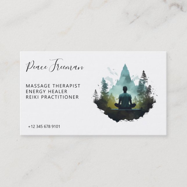 Centre Within | Forest Meditation Business Card (Front)