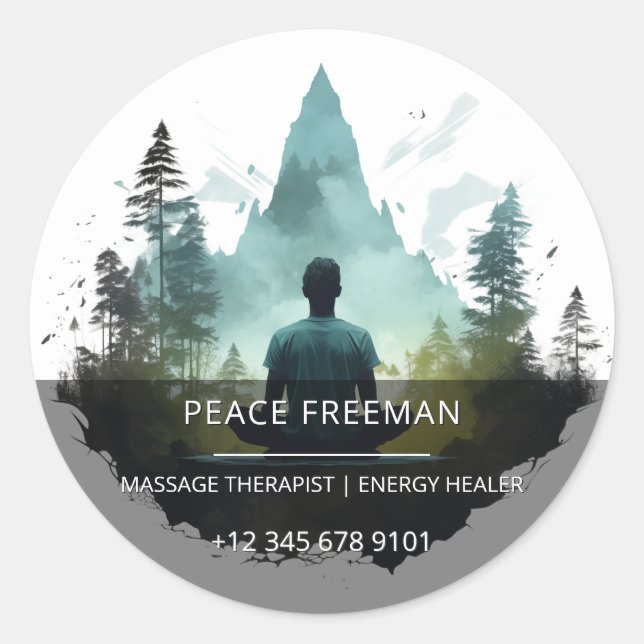 Centre Within | Forest Meditation Classic Round Sticker (Front)