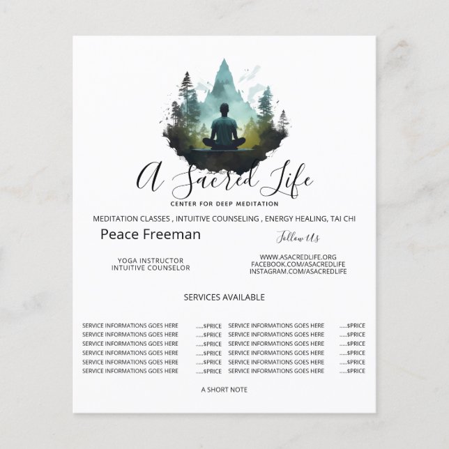Centre Within | Forest Meditation Flyer (Front)