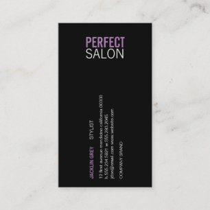 Centred Type (purple) Business Card