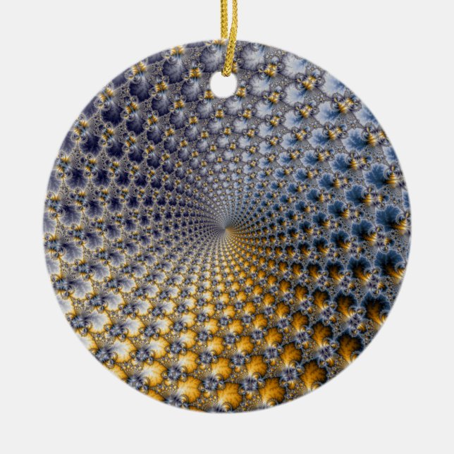 Centrifractality - Fractal Art Ceramic Ornament (Front)