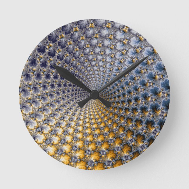 Centrifractality - Fractal Art Round Clock (Front)