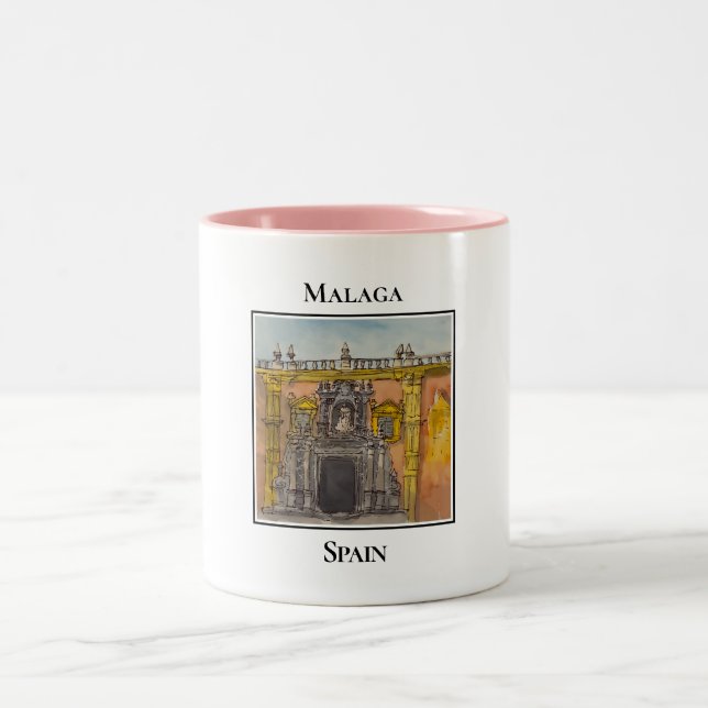 Centro Cultural Fundación Unicaja de Málaga, Spain Two-Tone Coffee Mug (Center)