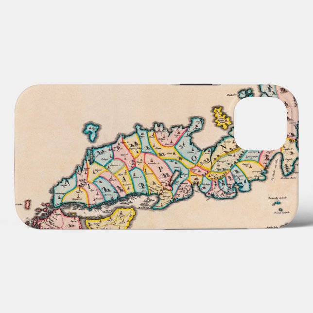 Centuries Old Antique Map of Japan Circa 1655 Case-Mate iPhone Case (Back (Horizontal))