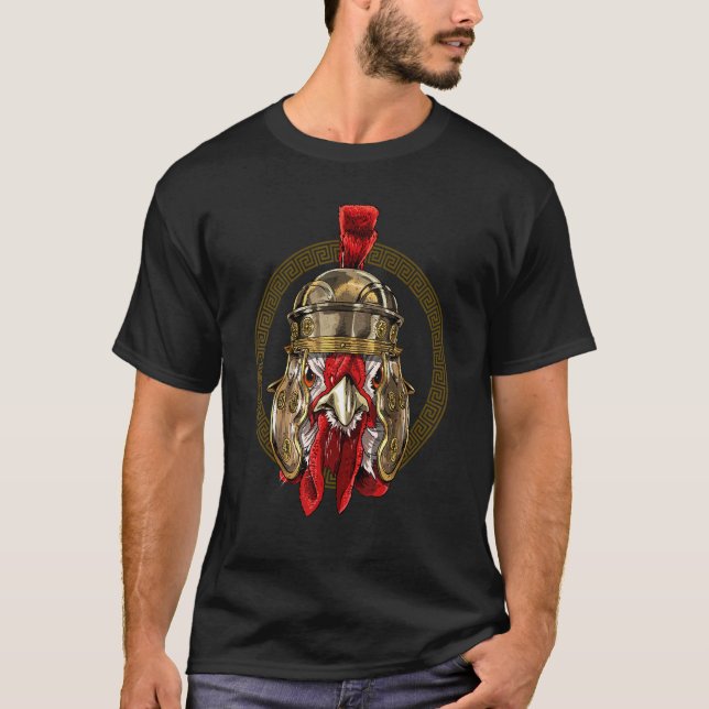 Centurion Chicken of Ancient Rome Roman Animal Chi T-Shirt (Front)