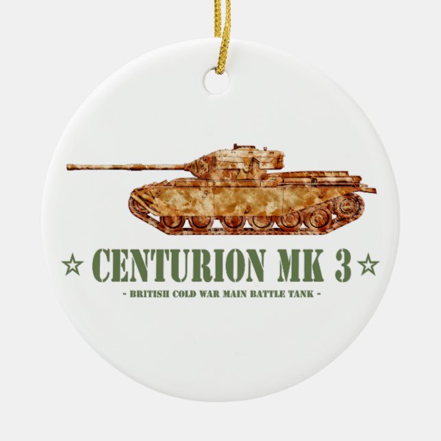 Centurion MK 3 Tank British MBT of Cold War Ceramic Ornament (Front)