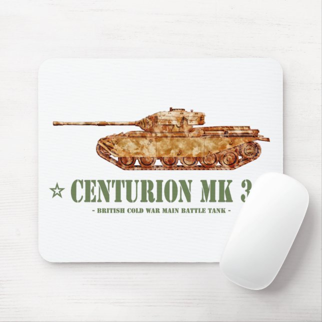 Centurion MK 3 Tank British MBT of Cold War Mouse Pad (With Mouse)