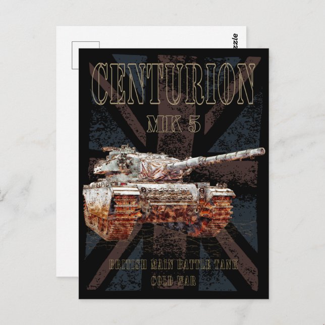 Centurion MK 5 MBT. British Main Battle Tank Postcard (Front/Back)