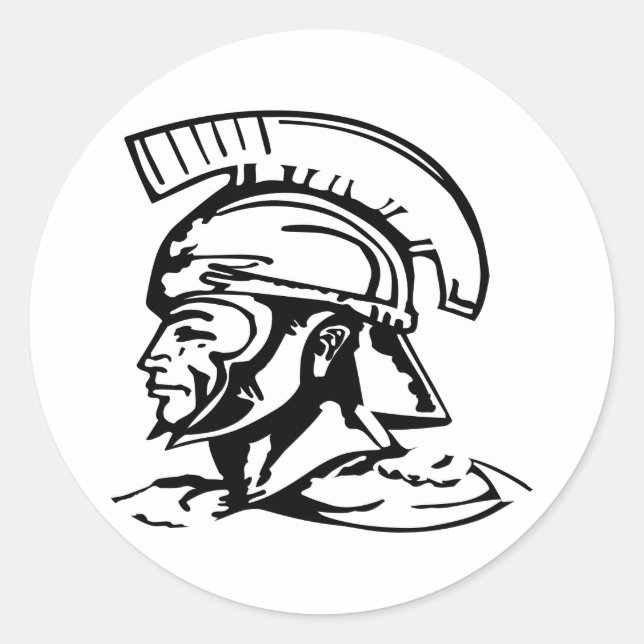 Centurion Spartan Roman Classic Round Sticker (Front)