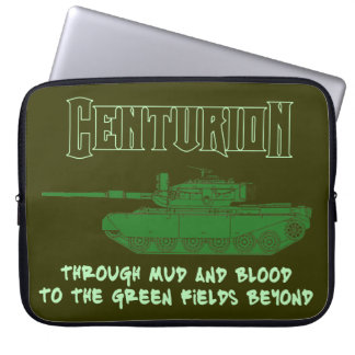 Centurion tank with classic motto. laptop sleeve