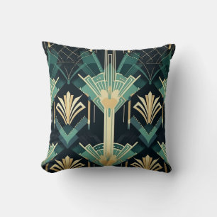 Century 1 - Art Deco Pattern Blend  Throw Pillow