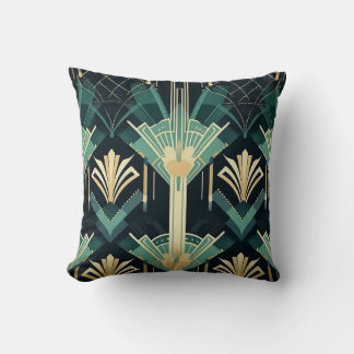 Century 1 - Art Deco Pattern Blend  Throw Pillow