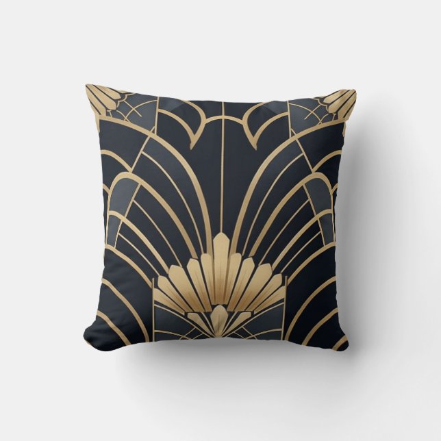 Century 2 - Art Deco Pattern Blend Throw Pillow (Front)