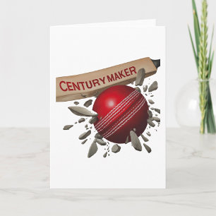 Century Maker Cricket Bat and Ball Sports Card