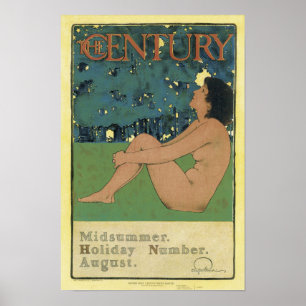 Century Midsummer Holiday August, Maxfield Parrish Poster