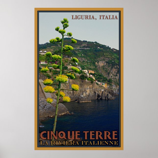 Century Plant on the Lower Cinque Terre trail Poster (Front)