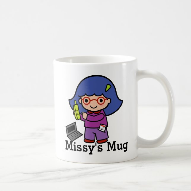 CEO / Accountant / Mogul Girl with computer Coffee Mug (Right)
