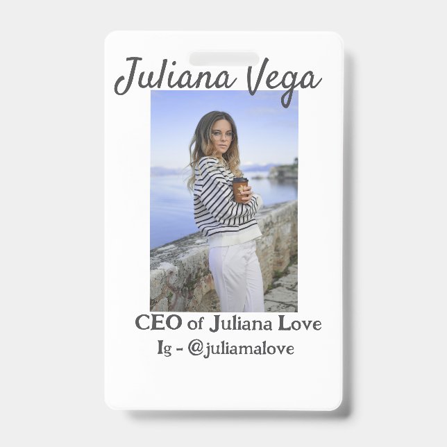 CEO business owner girl boss Instagram handle Badge (Front)
