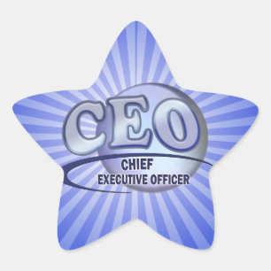 CEO LOGO BLUE CHIEF EXECUTIVE OFFICER STAR STICKER