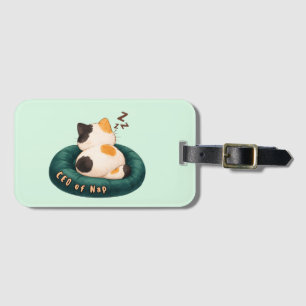 "CEO of Nap" Cat Sleeping on The Couch Luggage Tag
