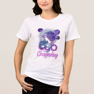 CEO of Overthinking - Dark Neon Mystical Girl Tee