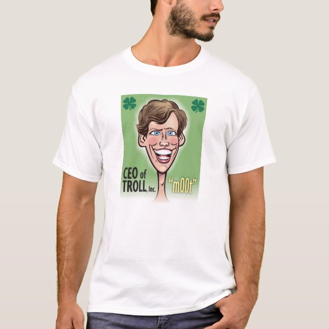 CEO of TROLL Men's Basic T-Shirt, White T-Shirt (Front)