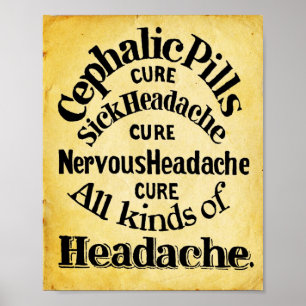 Cephalic Headache Pills Print 1861