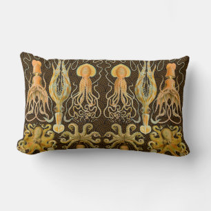 Cephalopod Octopus Squid Marine Nature Lumbar Pillow