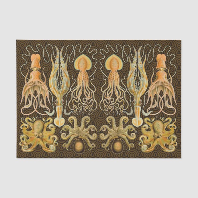 Cephalopod Octopus Squid Marine Nature Tissue Paper (Front)
