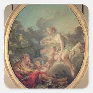 Cephalus and Aurora, 1764 (oil on canvas) Square Sticker