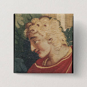 Cephalus and Procris, detail of head of 2 Inch Square Button